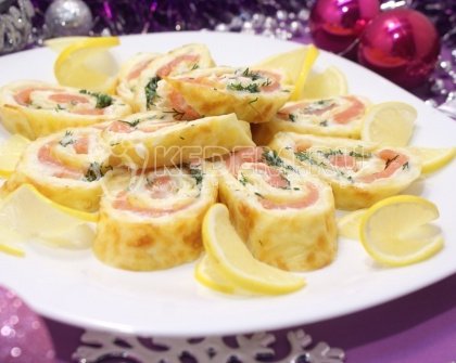 Сырный рулет «Новогодняя сказка»