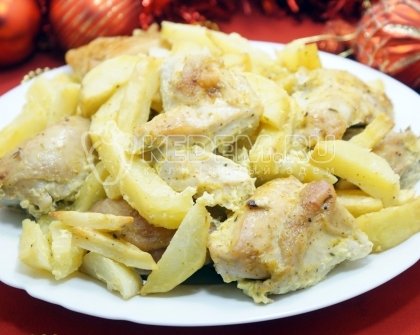 Курица с картофелем