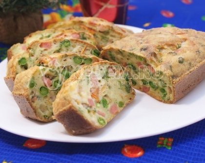 Яичная запеканка с овощами и ветчиной