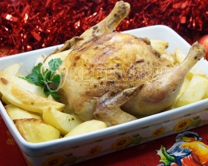 Курица с картофелем в духовке