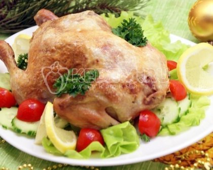 Курочка запеченная с лимоном